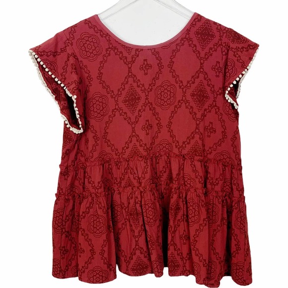 Altar'd State Tops - ALTAR’D STATE | Peplum Floral Embroidered Top Boho